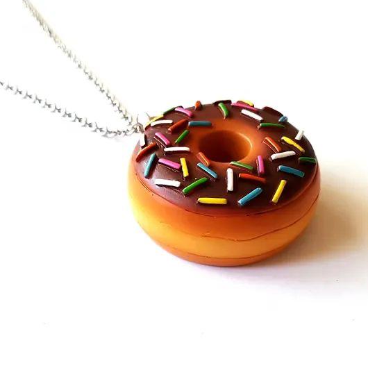 Sprinkles donut necklace