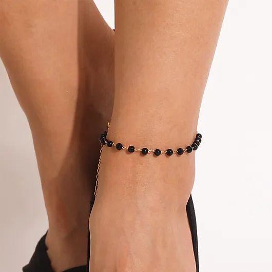 Black Onyx Anklet