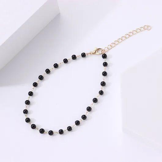 Black Onyx Anklet