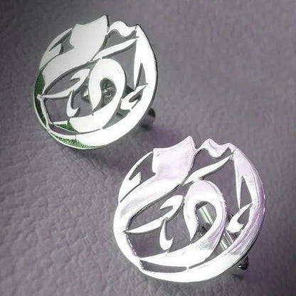 Circle Calligraphy Cufflinks